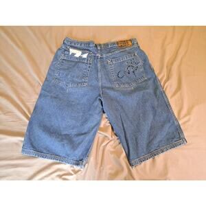 Makaveli Branded Jean Shorts 2PAC Tupac Shakur - Men's Size 40 - Good Condition
